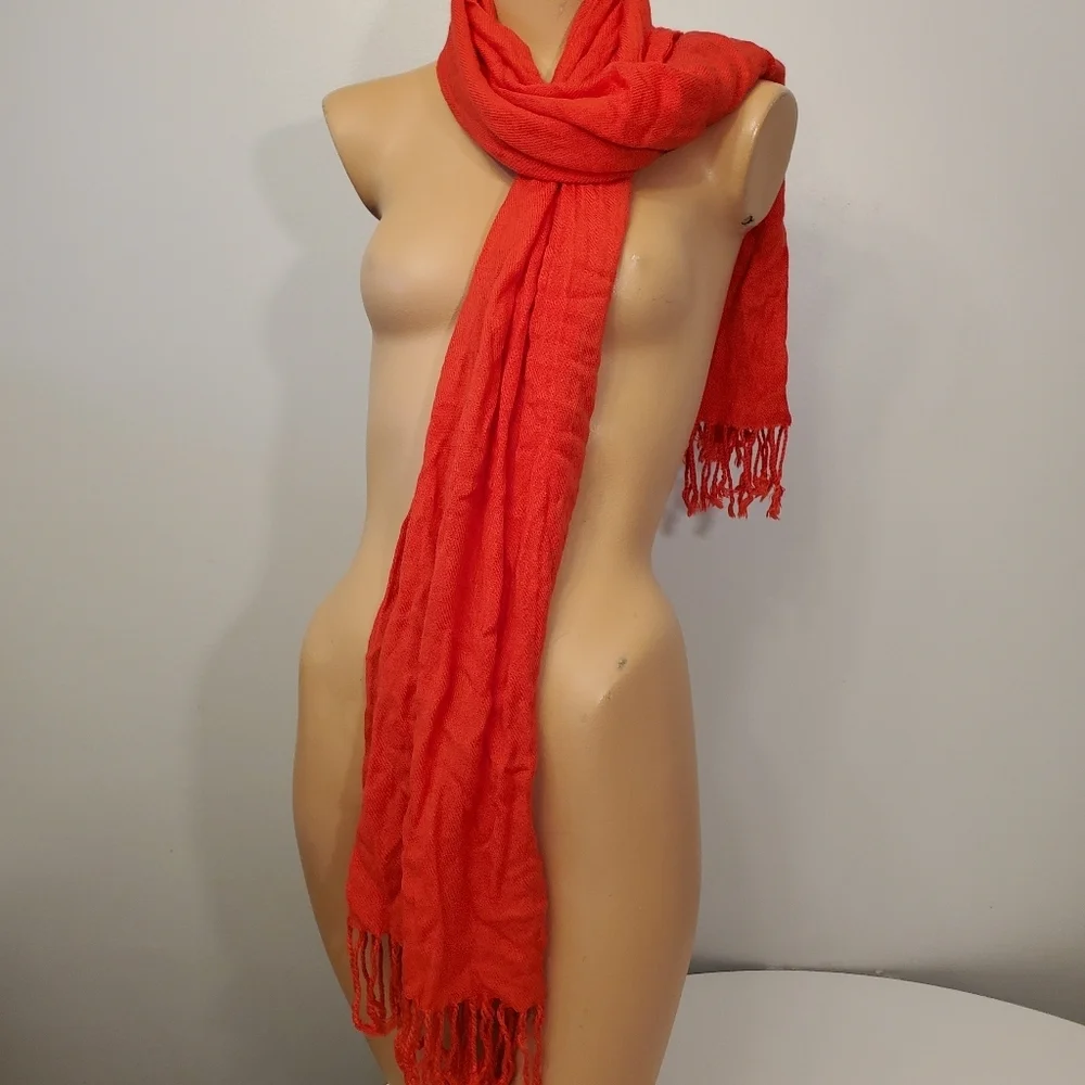 Beautiful Red Scarf - Picture 3 of 8